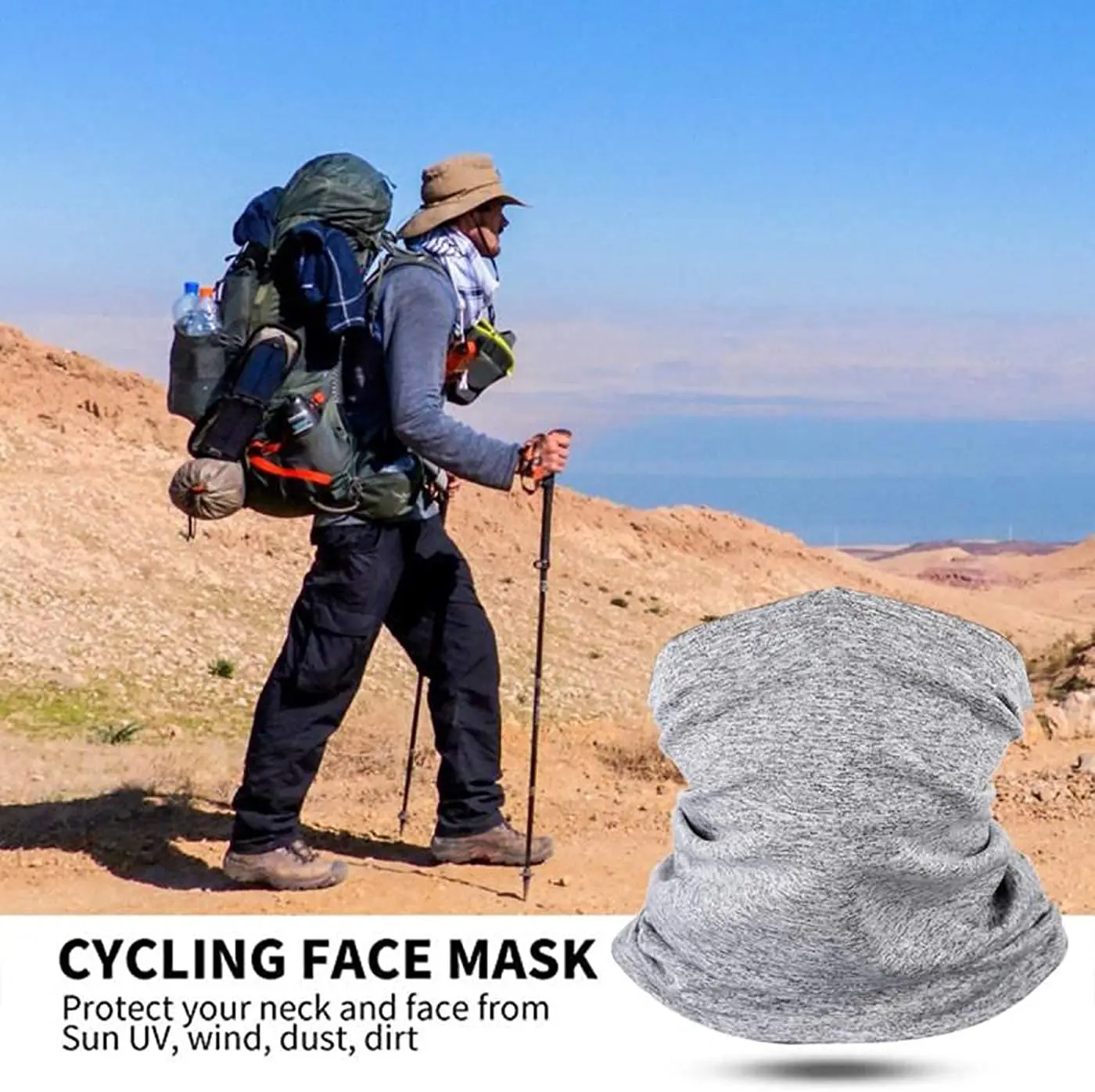 

Outdoor Sport Bandana Military Tube Scarf Fishing Cycling Tactical Hiking Face Cover Neck Gaiter Half Mask Headband US Stock