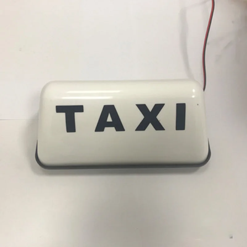 White Small 12V COB Light Universal Yellow Base Car Sign Lamp High Quality New Fashion Taxi Sign Cab Roof Top Topper Adhesive Car Sign Lamp - Цвет: White Small