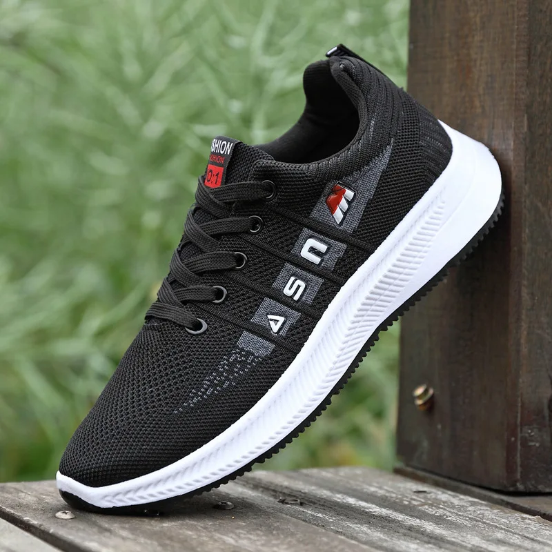 

Men's 2021 spring and autumn new breathable running shoes lightweight mesh men's shoes young students single shoes trend shoes