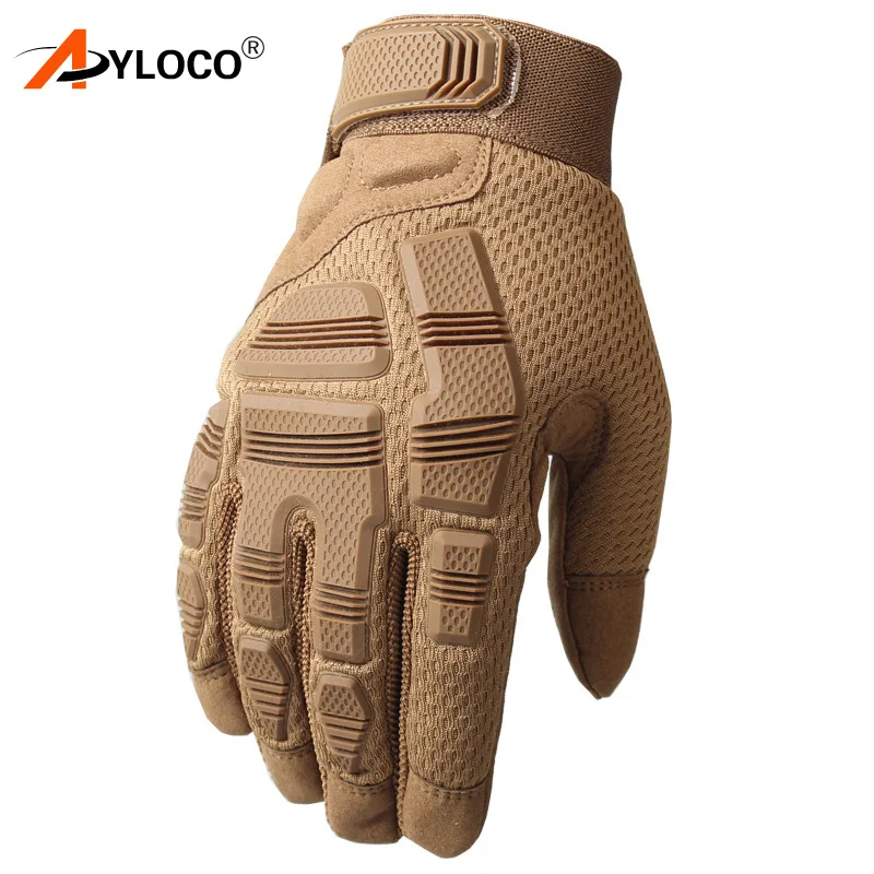 Мужские тактические резиновые перчатки с сенсорным экраном армейские из