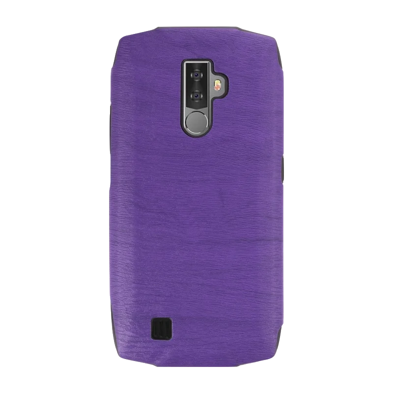 Purple Чехол для телефона из искусственной кожи с текстурой под дерево для Blackview BV6800 Pro, мягкий силиконовый чехол для Blackview BV6800 Pro, защитный чехол на заднюю панель - Цвет: Purple