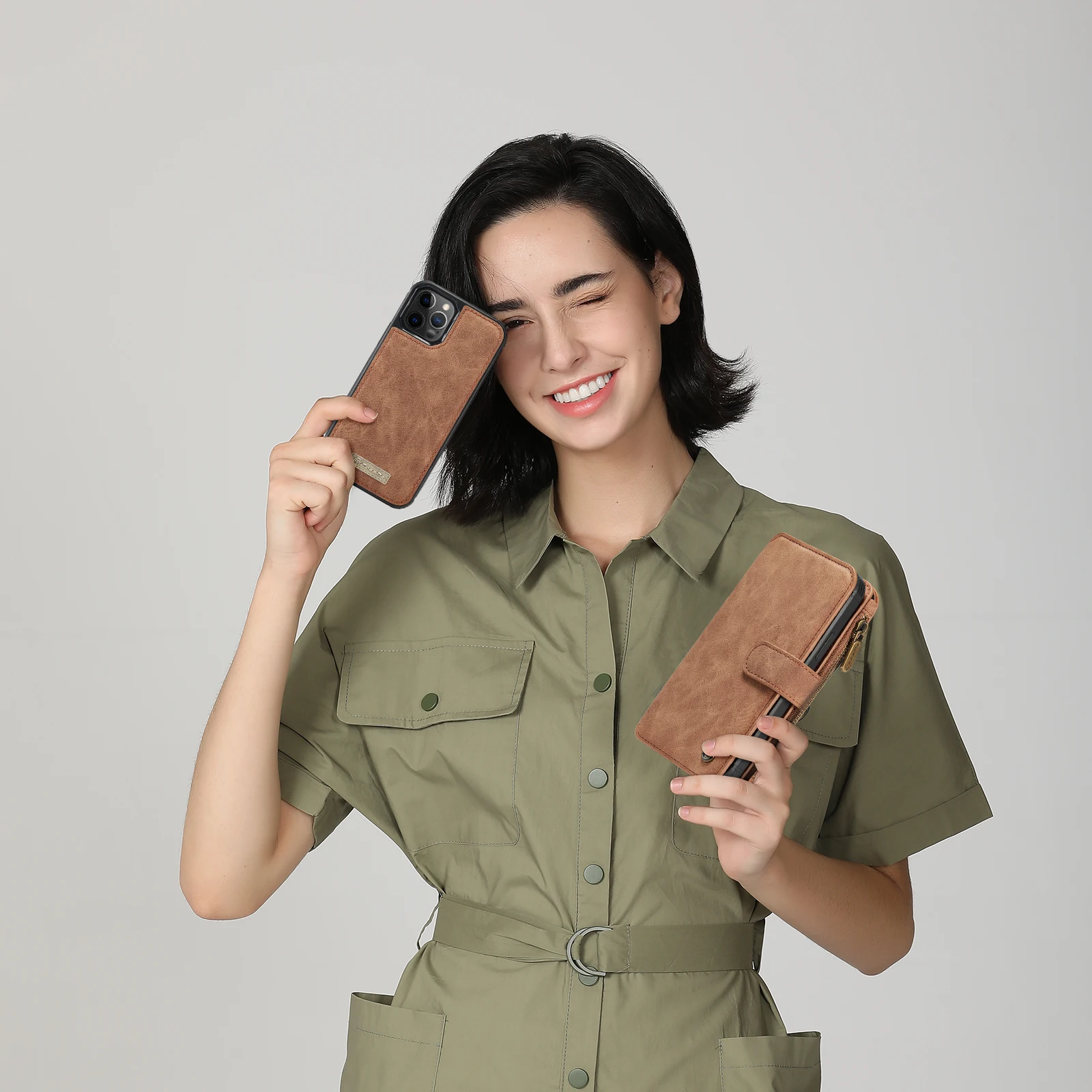 

Wallet Case For iPhone 12 Xs Max 2 in 1 Detachable Leather Case For iPhone Xs 12 min 11 Pro Xs Max 7 8 XR Flip Stand Case