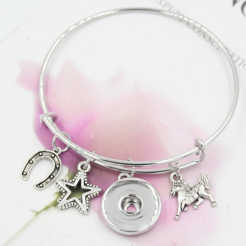 Женский браслет в виде подковы лошади 18 мм|bracelet women|bangle bracelets womenssnap for women |