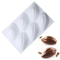 6 cavitys olive pastry silicone cake mold for baking mould decoration mousse dessert bakeware for home diy wedding party