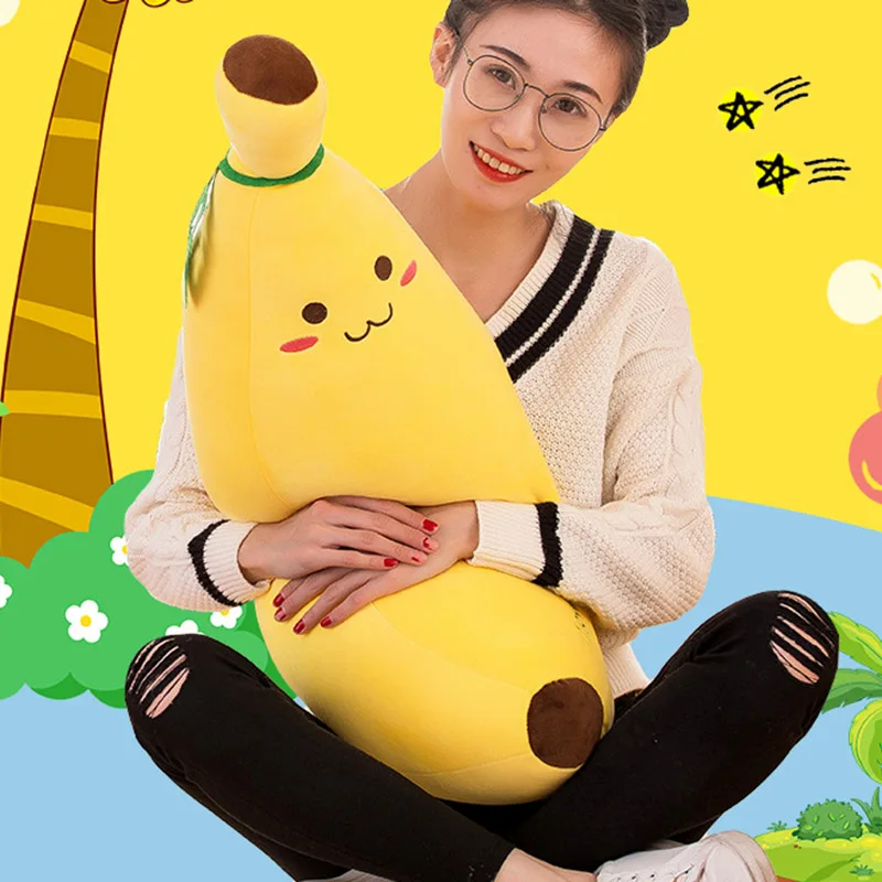 Плюшевые игрушки Подушка банан длинная подушка Спящая кукла милые плюшевые