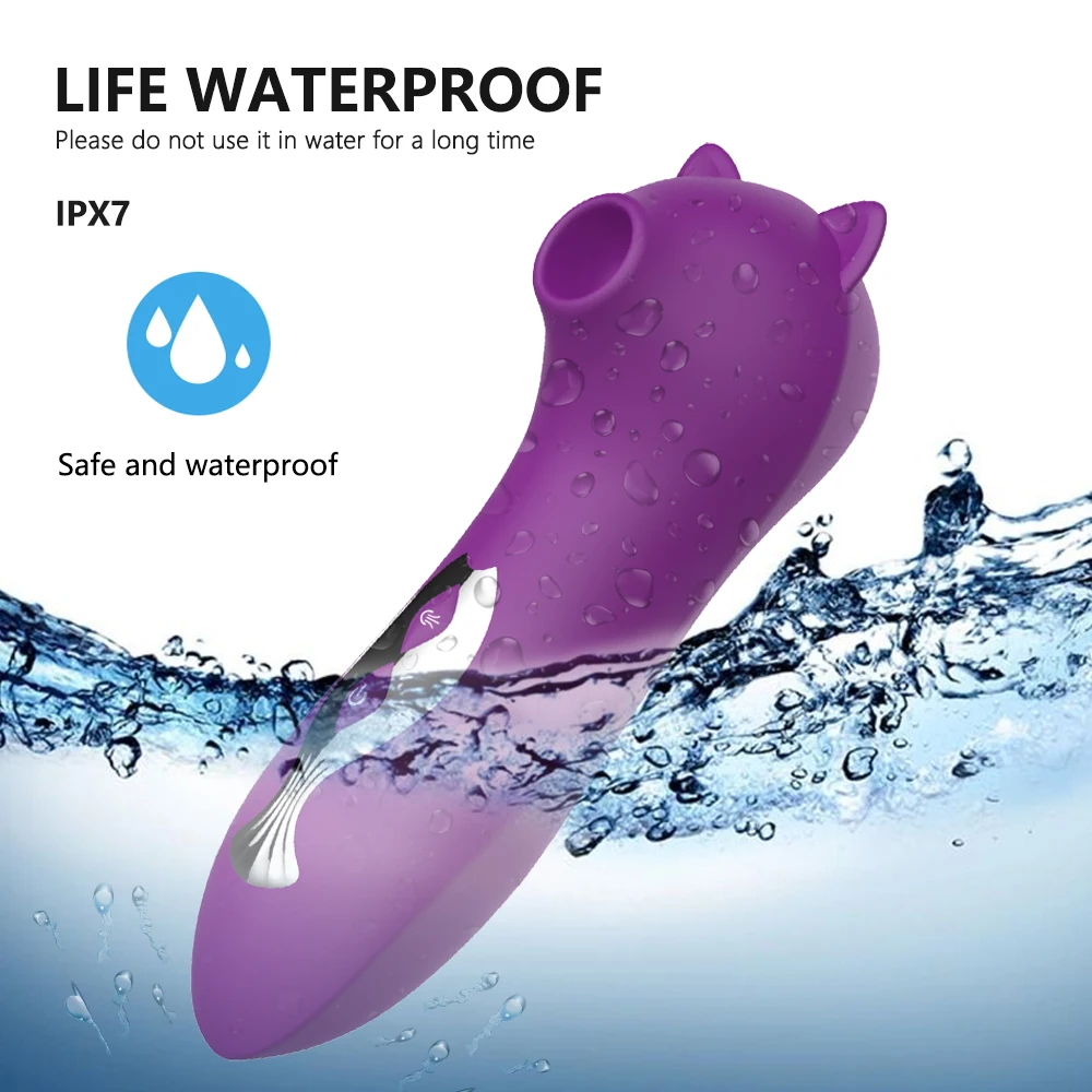 Вибратор на присосках для клитора интимные игрушки женщин мощный стимулятор