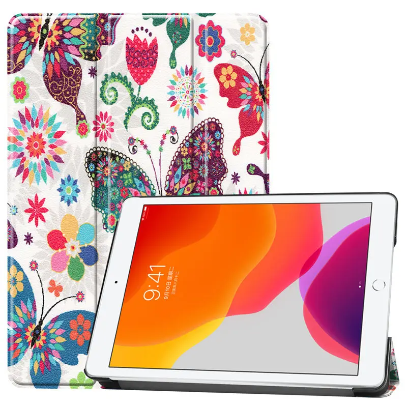 P010 Для iPad 10,2 чехол для Apple iPad 7th Generation A2200 A2198 A2232 Smart Cover Funda Магнитная Складная подставка+ подарок - Цвет: P010