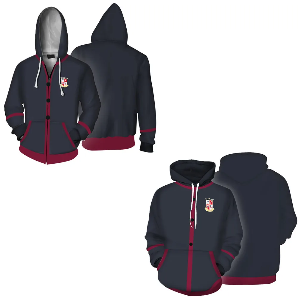 

New The Umbrella Academy Men Hoodie Anime Cosplay Hooded Teen 3D Sweatshirt Hip Hop College Pullover Casual Couple Clothes
