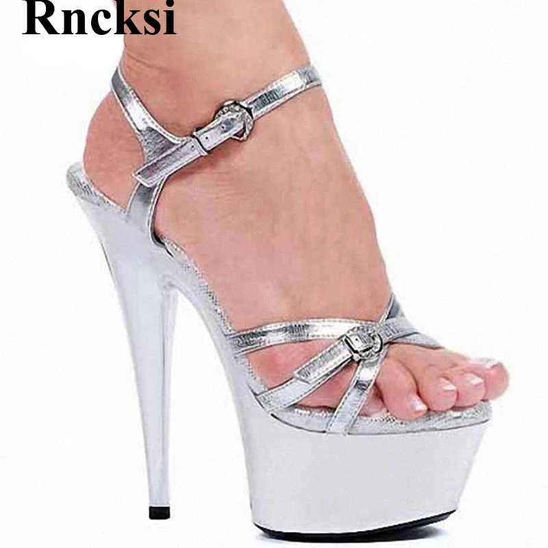 

Rncksi New Pole Dance Women Sexy Shoes Fashion Night Club Party Sandals 15cm High Heels Stiletto And Platform Dance Shoes