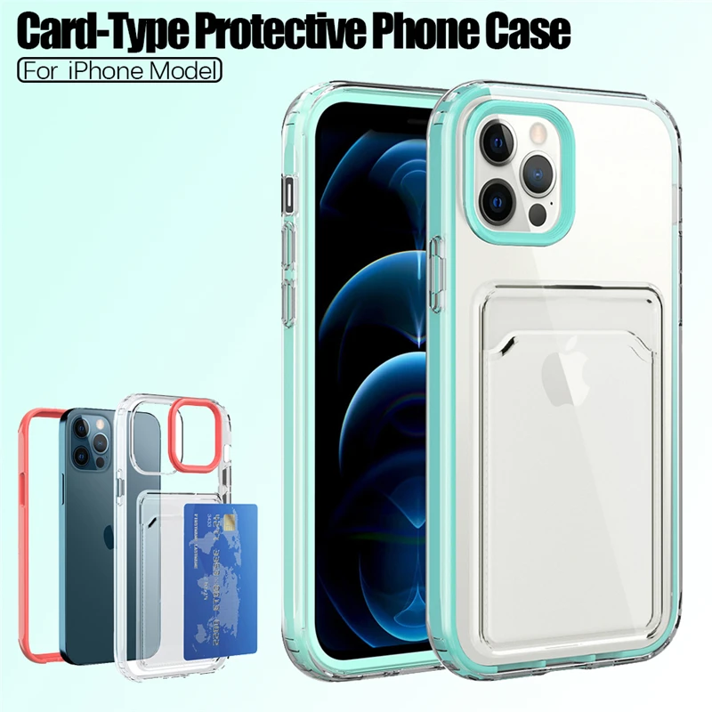 Прозрачный Красочный чехол-сумка для iPhone 12 11 Pro Max X Xr Xs 8 7 Plus SE 2020 протектор