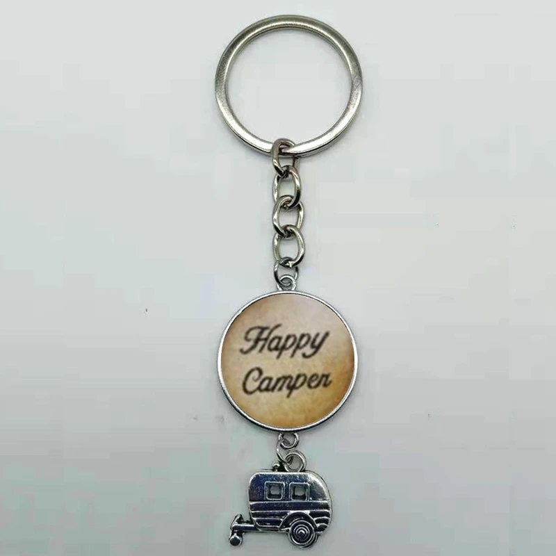 Счастливый кемпинг милый фургон мой дом на колесах автомобиль ключ дорожный знак