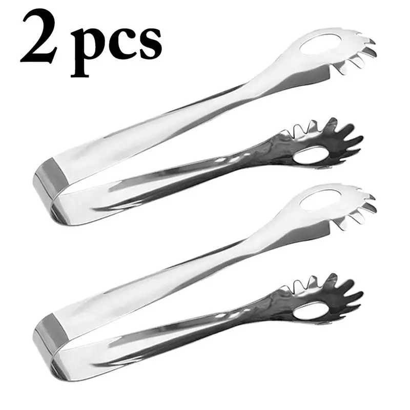 

2pcs/set Food Tongs Clips Multifunctional Creative Stainless Steel Bread Clip Food Clip Noodle Tongs Kitchen Accessories Tools