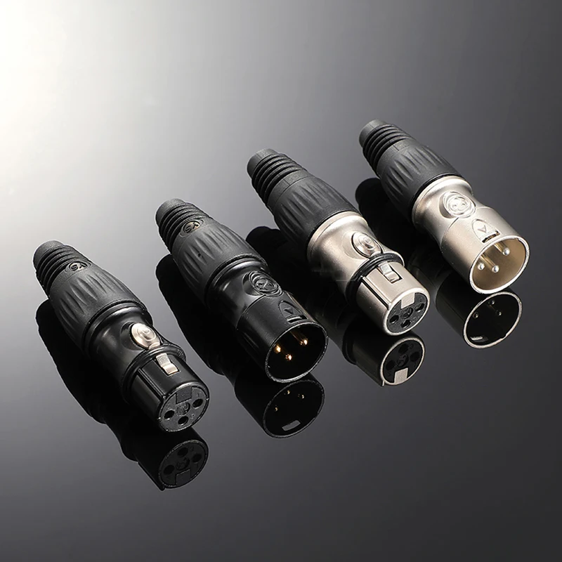 4 шт. микрофонный аудио кабель штекер 3Pin XLR Мужской Женский Разъем Cannon Кабельные Клеммы