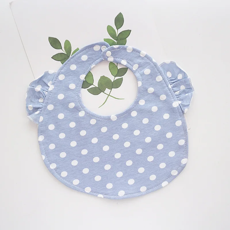 heart printed cotton baby bibs with lace embroidery newborn girl clothing apron infantgirl saliva | Детская одежда и обувь