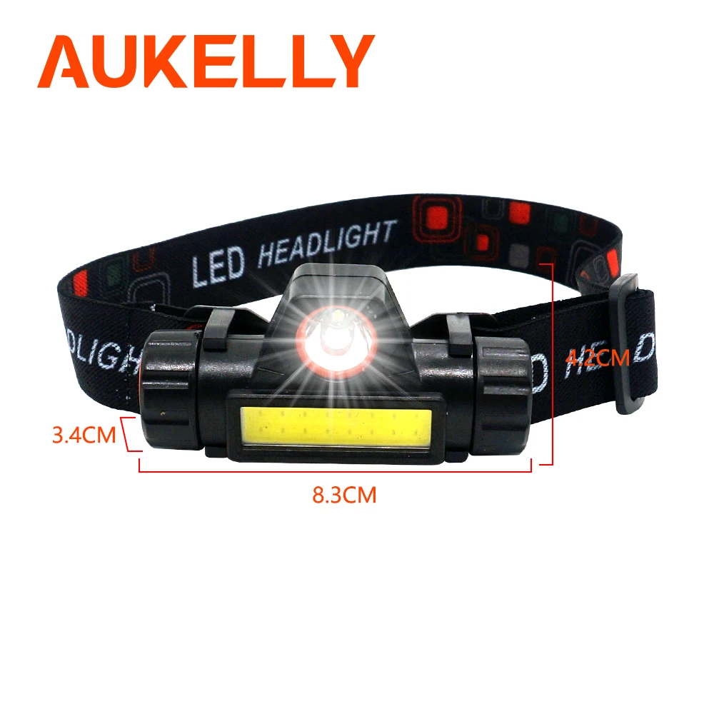 

1000LM Portable LED Headlamp Flashlight Magnetic USB Rechargeable Headlight XPE Spotlight COB outdoor Built-in 18650 Battery