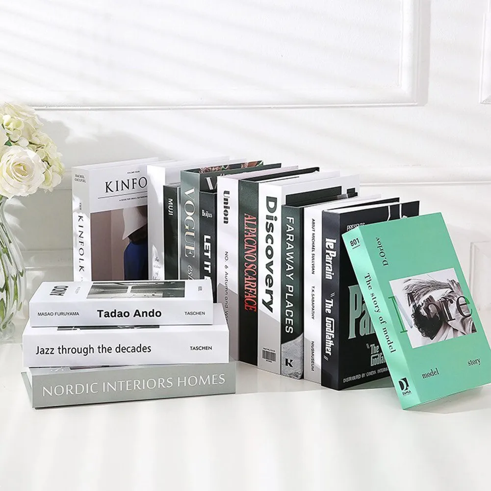

Fake Book Decoration Simulation Fashion Books Home Decorative Modern luxury Storage Box desktop Decor Club Hotel Model Room
