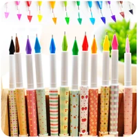 free shipping creative design korea stationery mini multicolour pen 0 5mm resurrect water based pen 12 different color