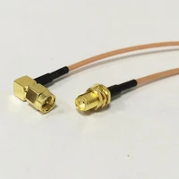 new 2pc sma female nut bulkhead to sma male right angle rg316 pigtail cable new hot usa shipping