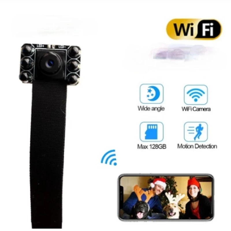 HD 4K DIY Portable WiFi IP Mini Camera P2P Wireless Micro Webcam Camcorder Video Recorder Night Vision Remote View 128g Card