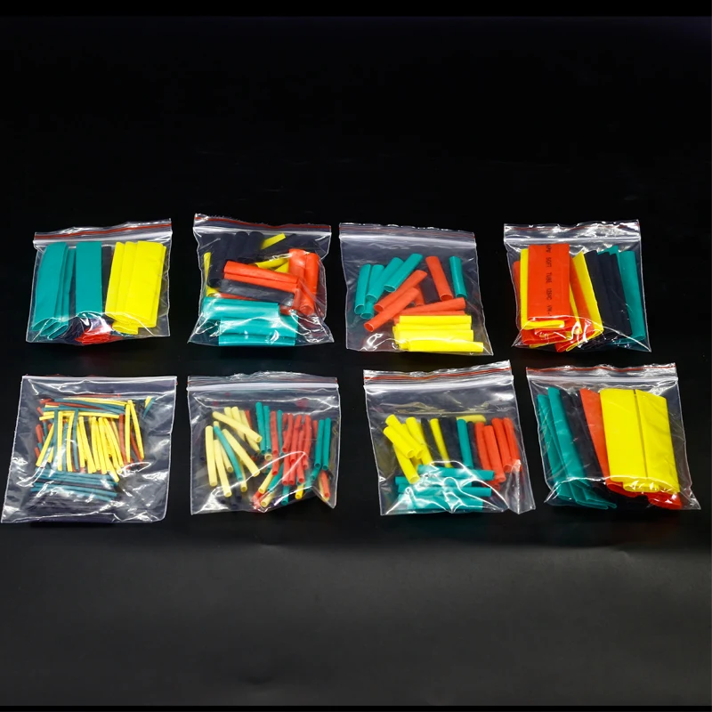 328 шт. термоусадочная трубка 2:1 8 размеров набор разноцветных проводов|Кабельные