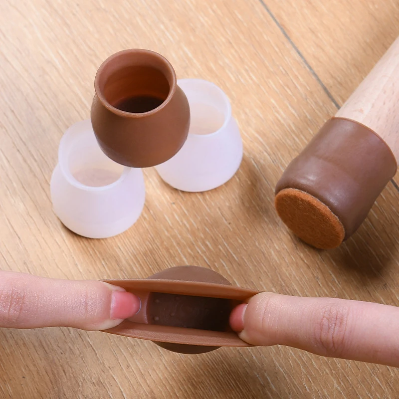 4 шт. силиконовые фетровые Чехлы для ножек стула | Дом и сад