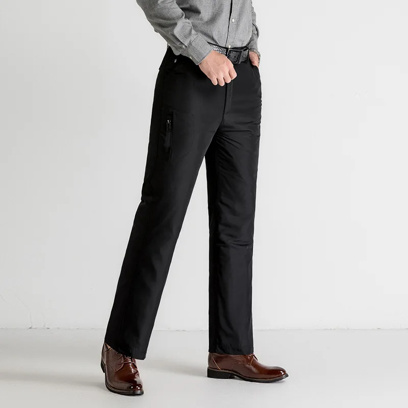 

Мужские зимние Пуховые брюки, молодежная одежда со съемной подкладкой, утепленные домашние пуховые брюки с высокой талией, 2022