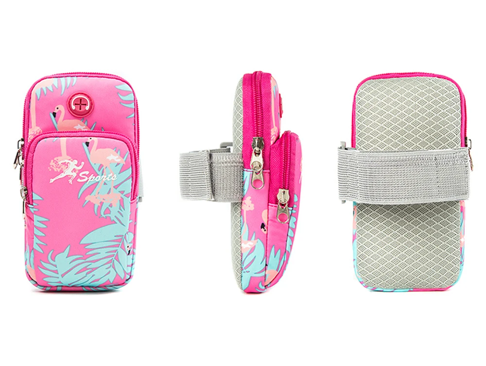 

Ohmelody Flamingos Women's Running Armbands 6.5in Cellphones Arm Bags Girls Key Coins Holder Purse for Jpgging Cycling Fitness