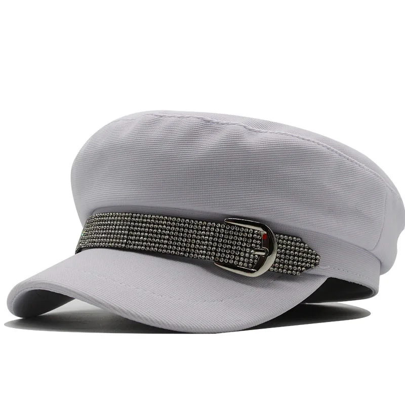 Women Beret Cap white Newsboy Ivy Flat Adjustable Men Spring Summer Sun Hat Artist Painter Berets | Аксессуары для одежды