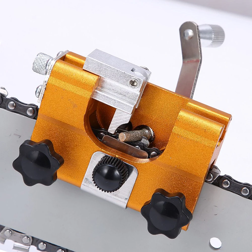 

Portable Chainsaw Chain Sharpening Jig Aluminum Alloy Household Tool Hand-cranked Chain Sharpener Chainsaw Accessories