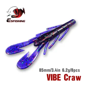 ESFISHING Приманки Vibe Craw 85 мм 6 г 8шт. Рыболовные приманки Мягкие приманки Leurre souple Карп Рыболовные принадлежности Рыболовная кормушка