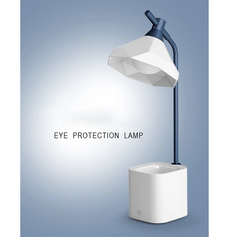 

Desk Lamp with Pencil Holder, Rechargeable LED Lamp 3 Dimming Levels Adjustable Brightness Desk Light for Teens