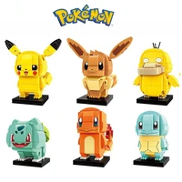 pokemon cartoon anime pok%c3%a9mon house pikachu building blocks bricks sets classic movie model toys for children birthday gifts