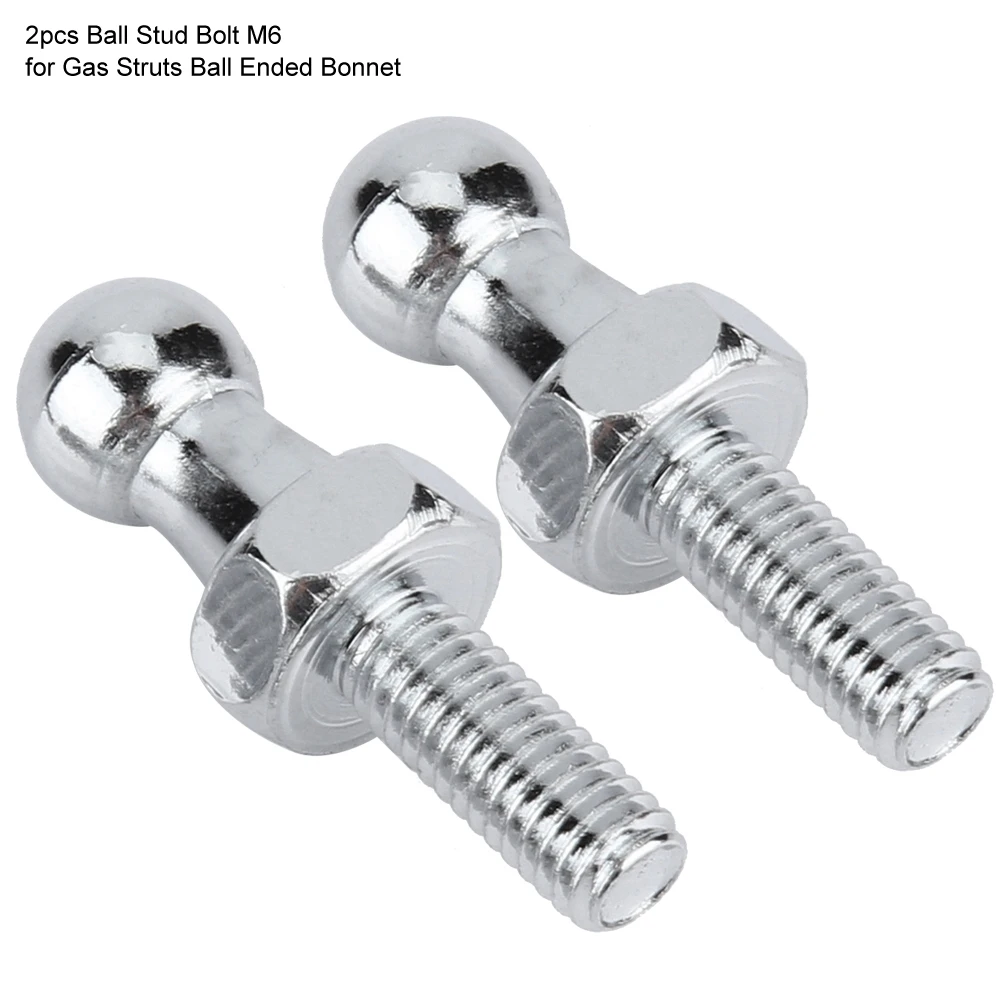 2pcs 10mm Ball Stud Bolt M6 for Gas Struts Ended Bonnet Zinc Plated Steel | Автомобили и мотоциклы