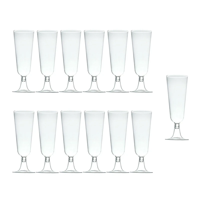 

HOT 60Pcs 150Ml Disposable Hard Plastic Champagne Glass Red Wine Glass Goblet Wine Glass Party Festival Event Supplies