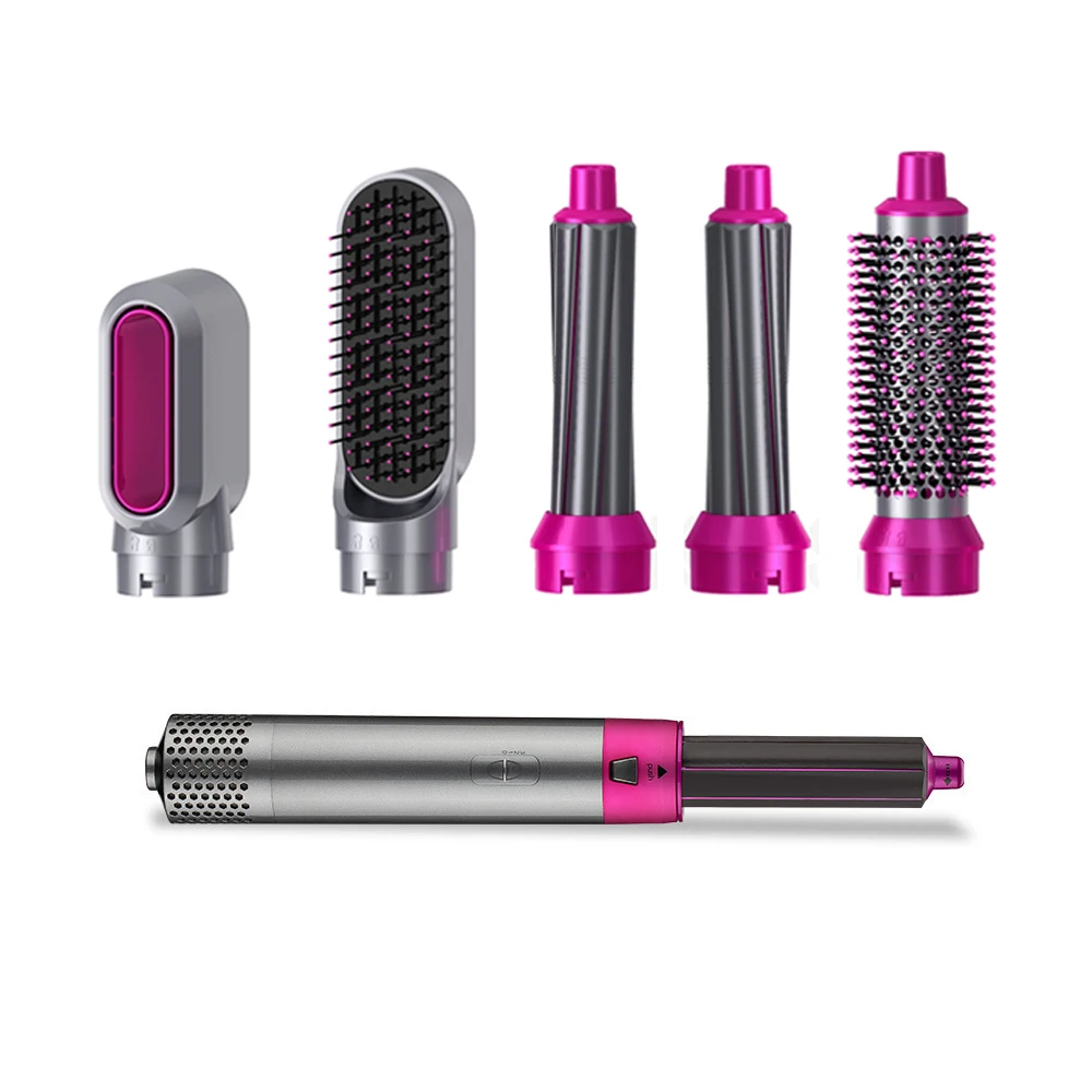 

5 In 1 Hot-air Brush Electric Blow Dryer Comb Hair Curling Detachable Brush Hair Kit Negative Ion Curling Iron Hair Tools