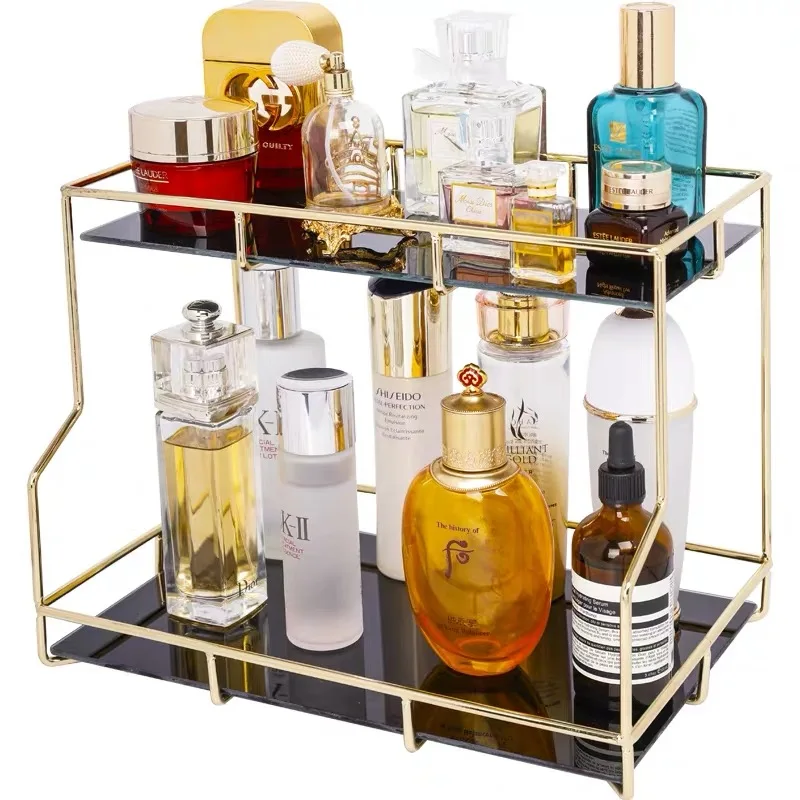 nordic luxury makeup organizer jewelry lipstick perfume storage tray large capacity cosmetic storage box desktop finishing shelf free global shipping