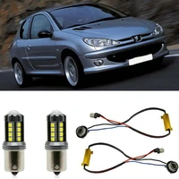 fog lamps for peugeot 206 hatchback 2ac stop lamp reverse back up bulb front rear turn signal error free 2pc