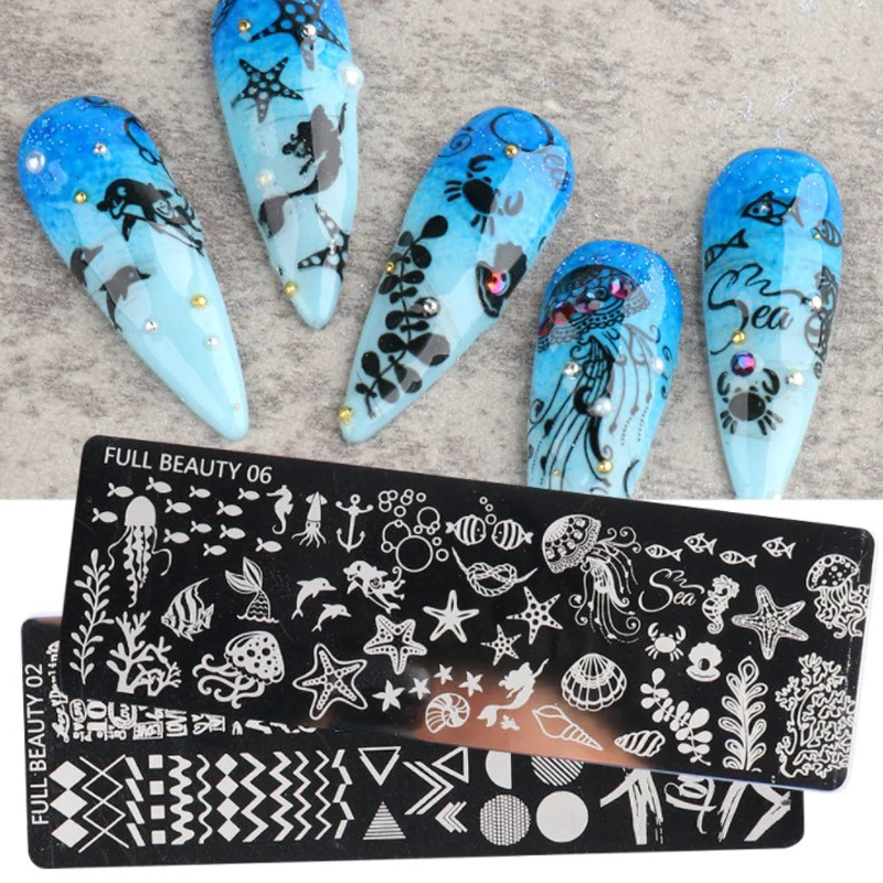 3 шт. трафарет для переноса ногтей под водой | Красота и здоровье