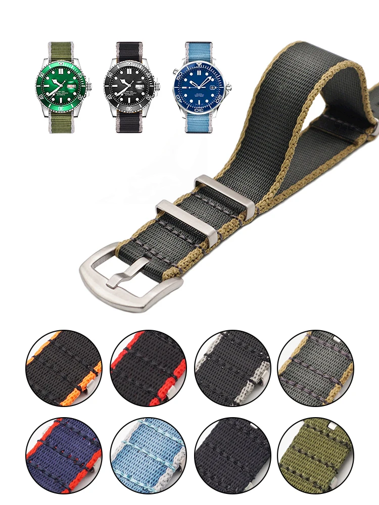 20 мм 22 ремень безопасности ремешок для часов премиум качества нейлон Nato James Bond 007 в