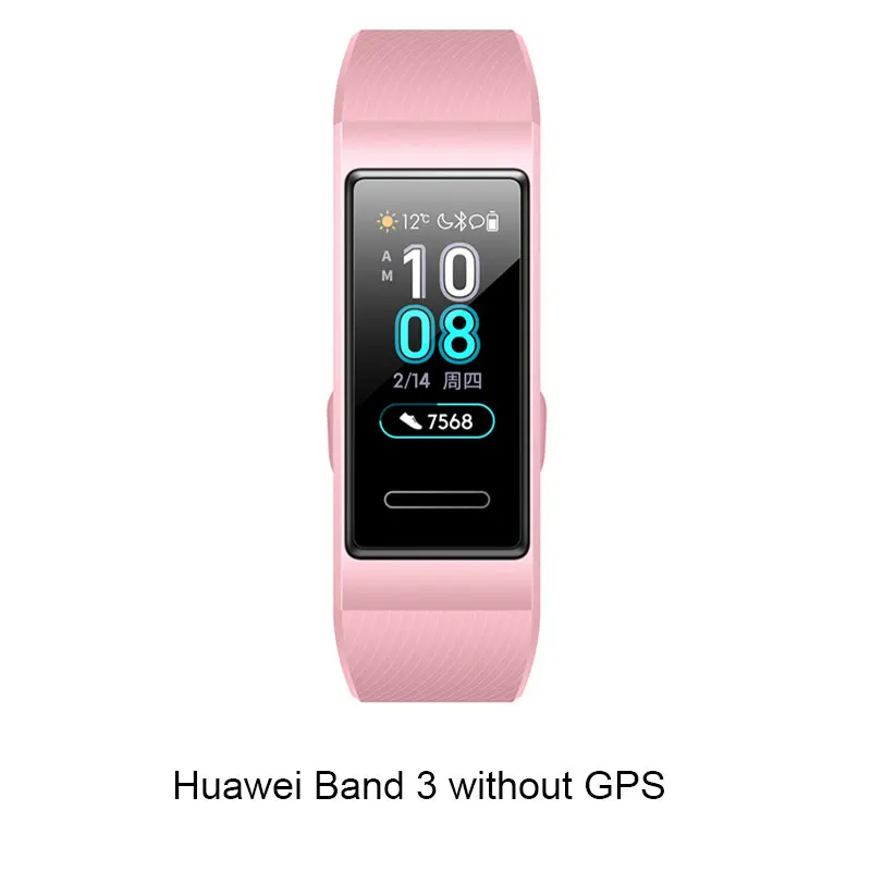 Band3 Pink Huawei группа 4/3/Redmi 3 PRO браслет Samrt сердечного ритма фитнес-трекер Шагомер Водонепроницаемый gps монитор - Цвет: Band3 Pink