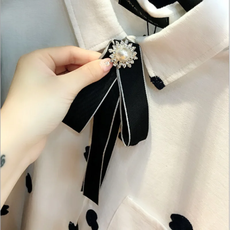 Новинка тканевая брошь в стиле ретро британском с длинным поясом для шеи галстук