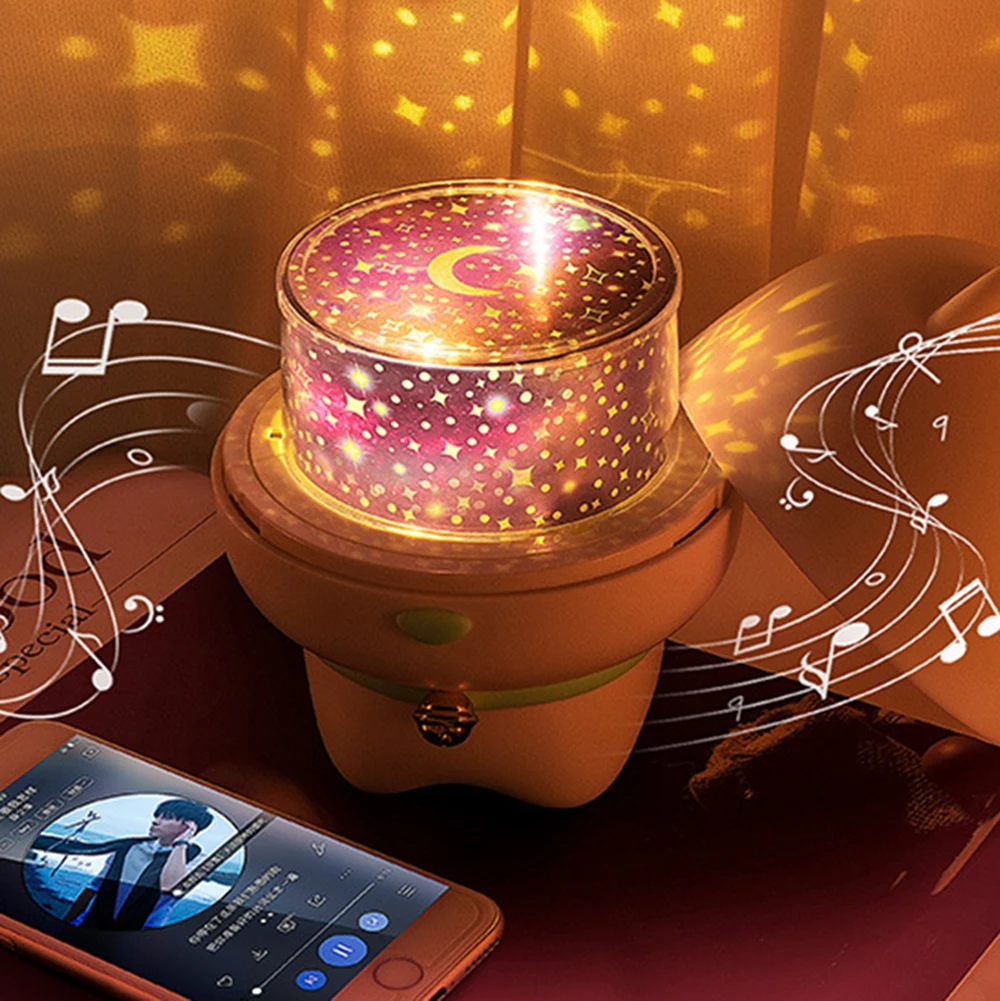 Светодиодная настольная лампа Океанский проектор звездного неба Беспроводной