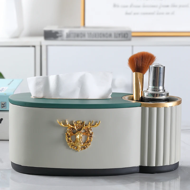 

Coffee Table Toilet Paper Holder Creative Interior Luxury European Tissue Box Decoration Living Room Boite Mouchoir Storage Desk