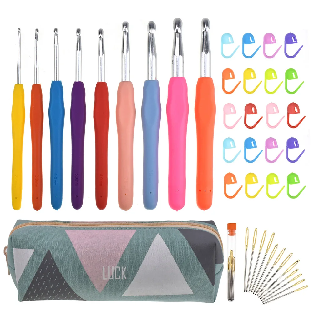 Набор крючков для вязания крючком 2 5 10 мм набор спиц инструмент шитья сделай сам с
