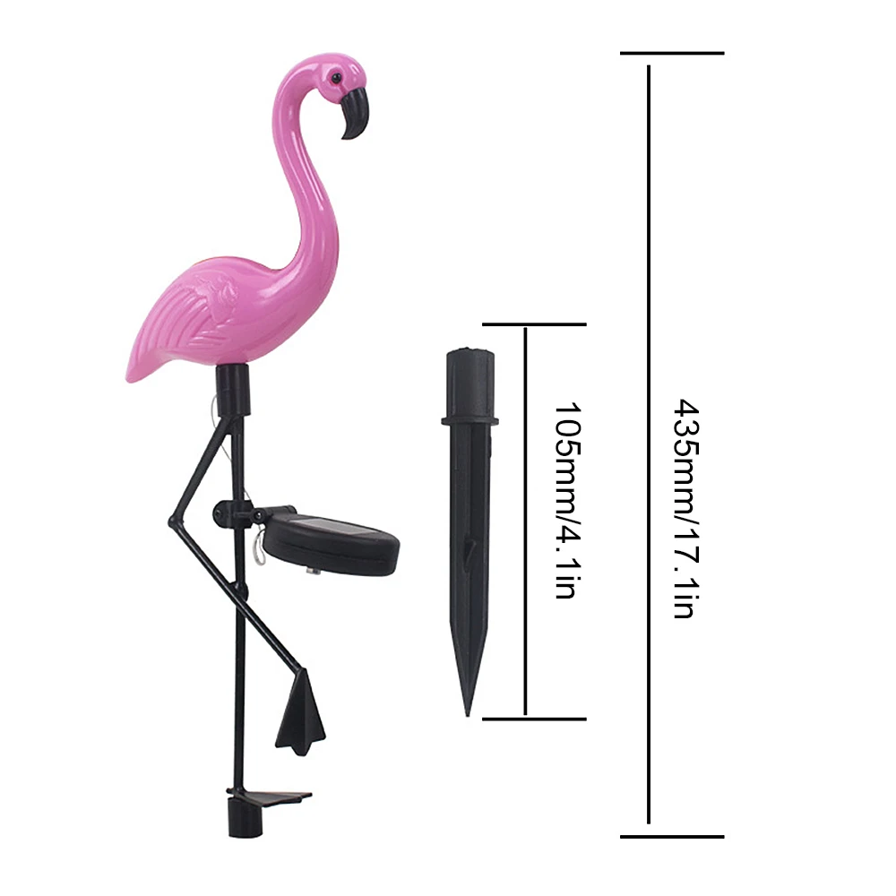 

Solar Powered Pink Flamingo Set Garden Decor Ornament Light Outdoor Night Lights New Party Deco for Home Garden Yard Room