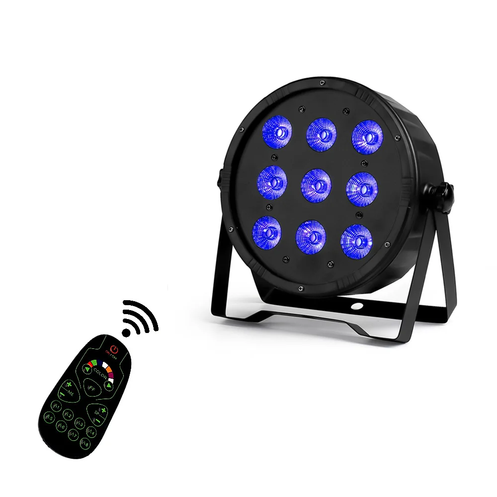 

Wireless control RGBW 7x18W LED Flat SlimPar RGBWA UV Light 6in1 LED DJ Wash Light Stage dmx light lamp 6/10 channes