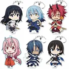 Брелок для ключей с рисунком из аниме I Get Reincarnated as a Slime Rimuru Tempest Bags, акриловый брелок, версия Q, для косплея, рождественские подарки
