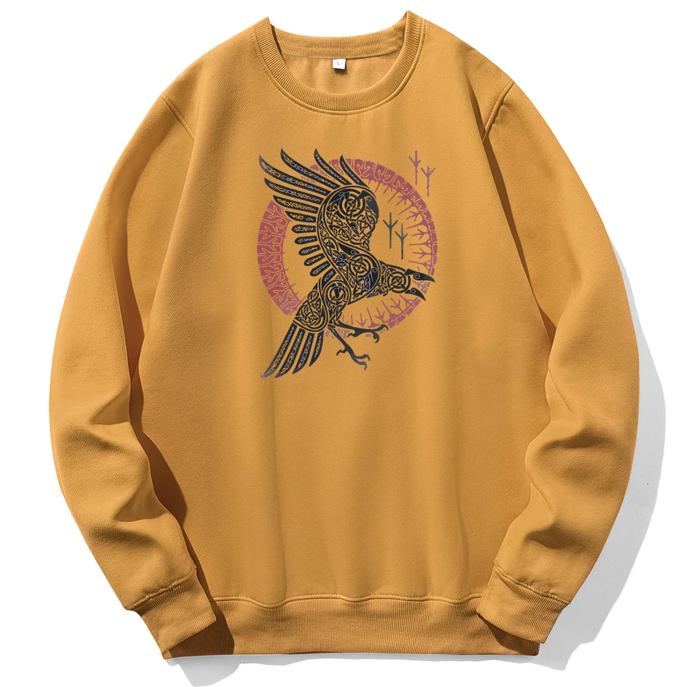 

Viking Legend Phoenix Bird Printing Hooded For Male Thick Fashion Streetwearwarm Casual Mens Hoodies Oversize Soft Men'S Hoody
