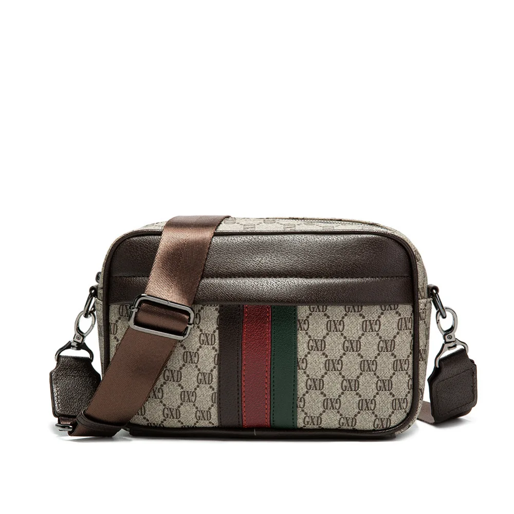 new fashion men small square messenger bag luxury brand design leather shoulder crossbody bag for male travel handbag and purse free global shipping