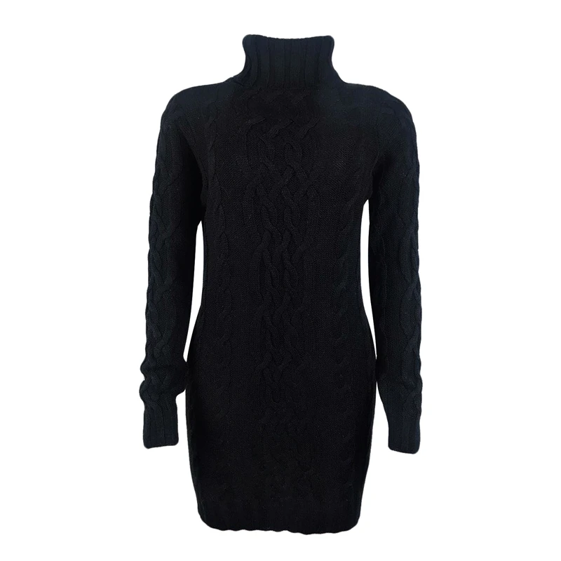 

Women'S Turtleneck Sweater Dress Long Sleeve Pullover Sweater Dress Autumn Winter Slim Sweaters Dresses